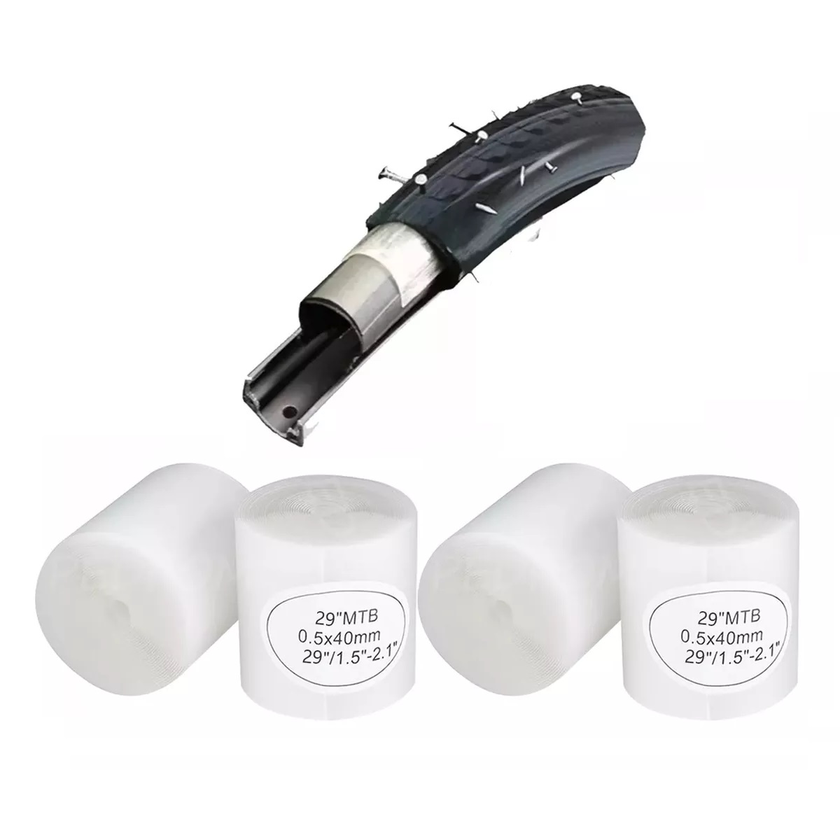 4 Pcs De Cintas Antiponchaduras Cinta Para Bicicleta 700c- 29 MTB