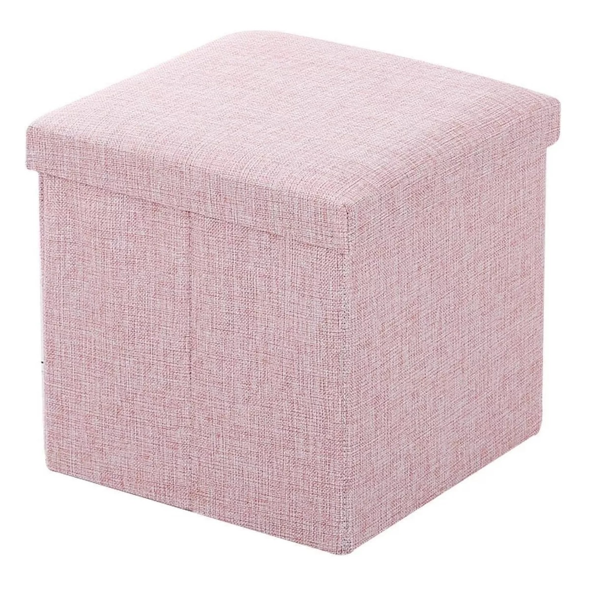Puff Silla Cubo Organizador Plegable Cajón Almacenador Rosa