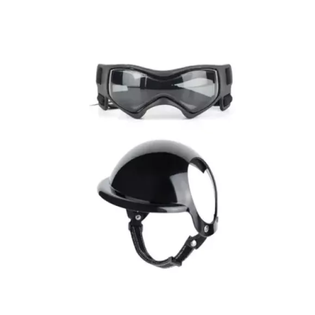 Casco Con Lentes Para Perro Pequeño A Mediano Para Moto