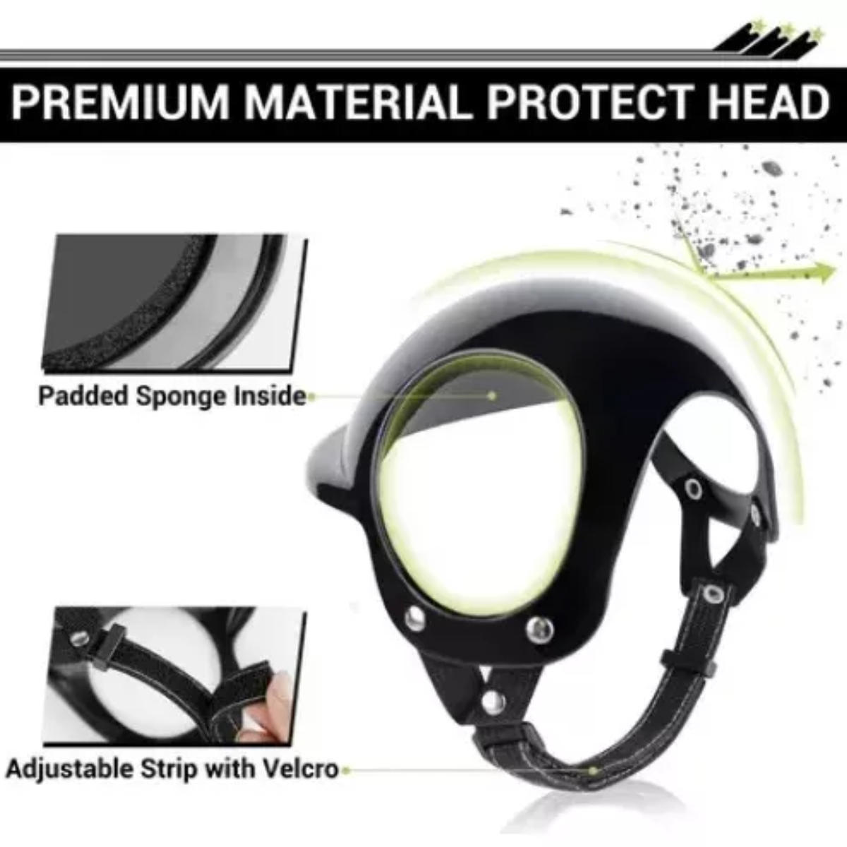 Casco Con Lentes Para Perro Pequeño A Mediano Para Moto
