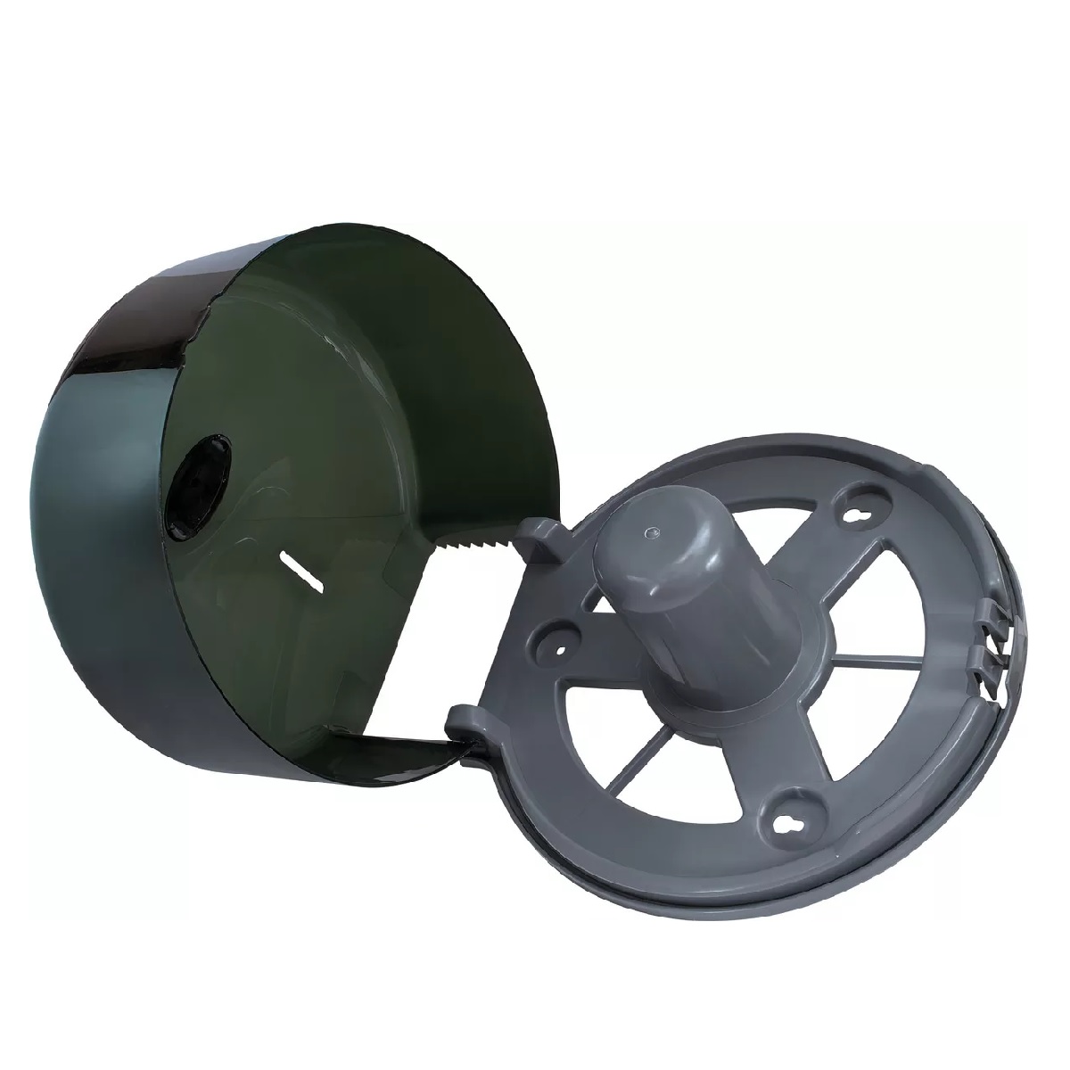 Despachador Papel Higiénico Oval Rollos 300 Mts Eco Uso Rudo Humo