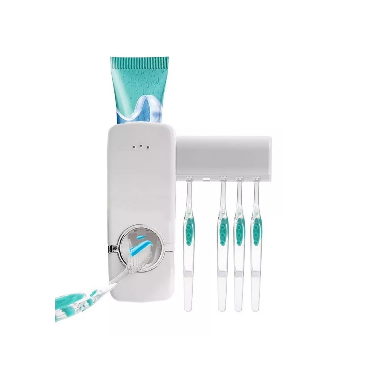 Dispensador Automatico Para Pasta Dental Con Porta Cepillos