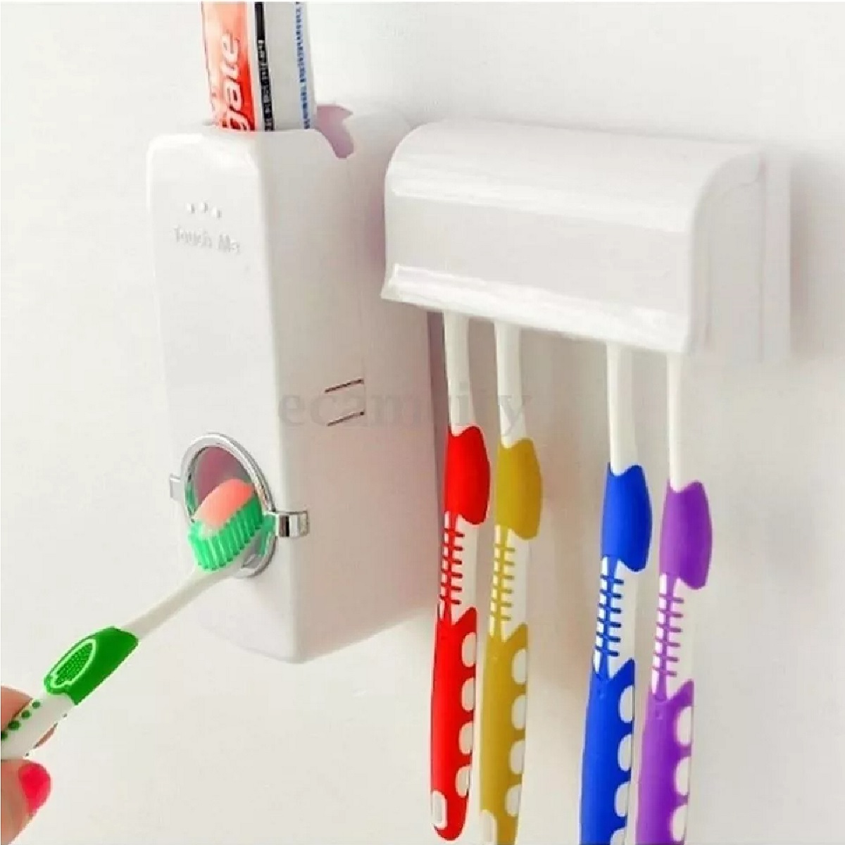 Dispensador Automatico Para Pasta Dental Con Porta Cepillos