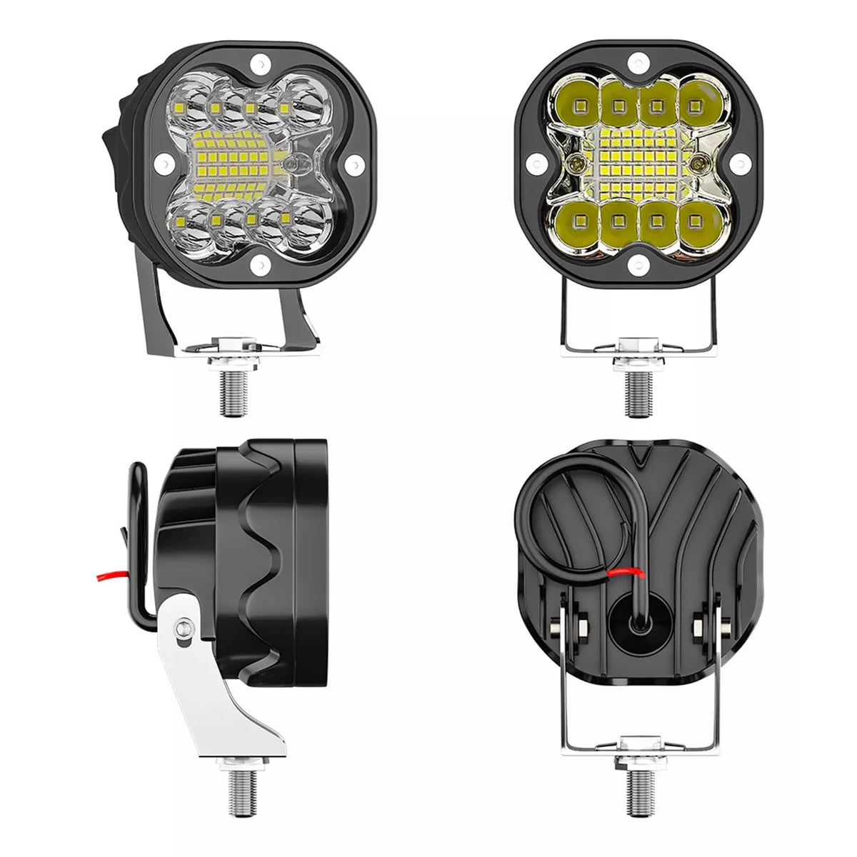 Par De Faros Auxiliares Led Focos Para Coche Moto Luz Blanca