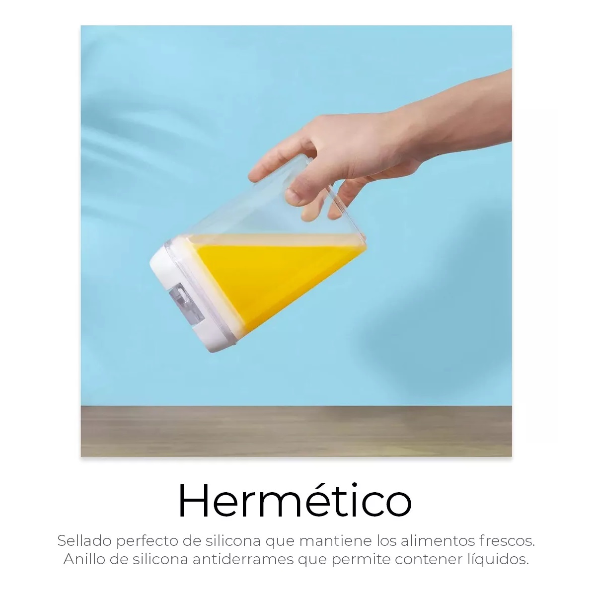 Recipientes Herméticos De Almacenamiento De Cocina Set 7 Pz. Blanco