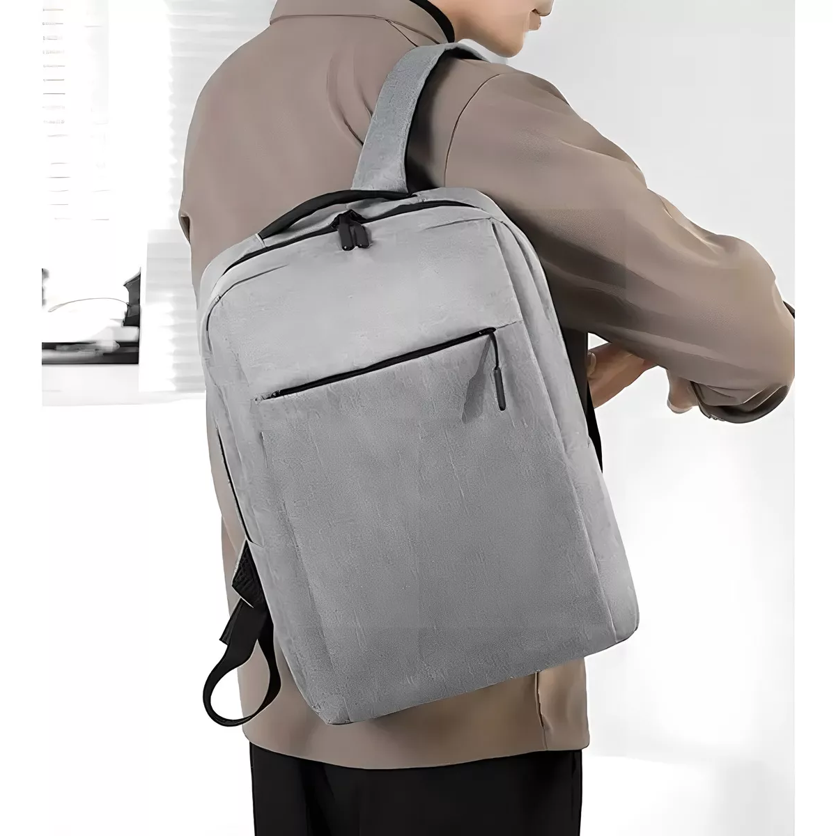 Mochila Bolsa 15 Pulgadas Para Laptop Oxford Gris