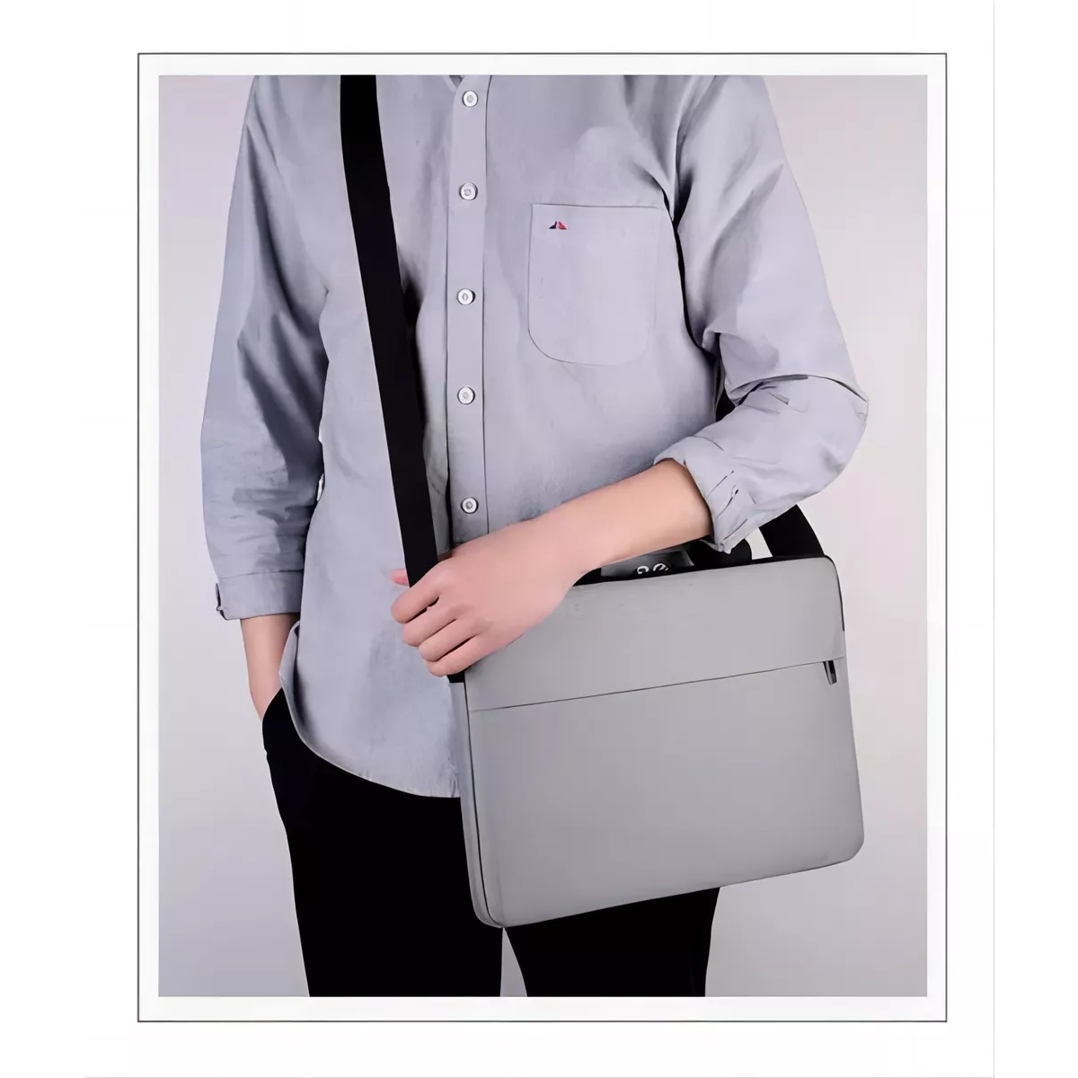Funda De Laptop 15.6 In Portátil E Impermeable Contra Golpes Gris