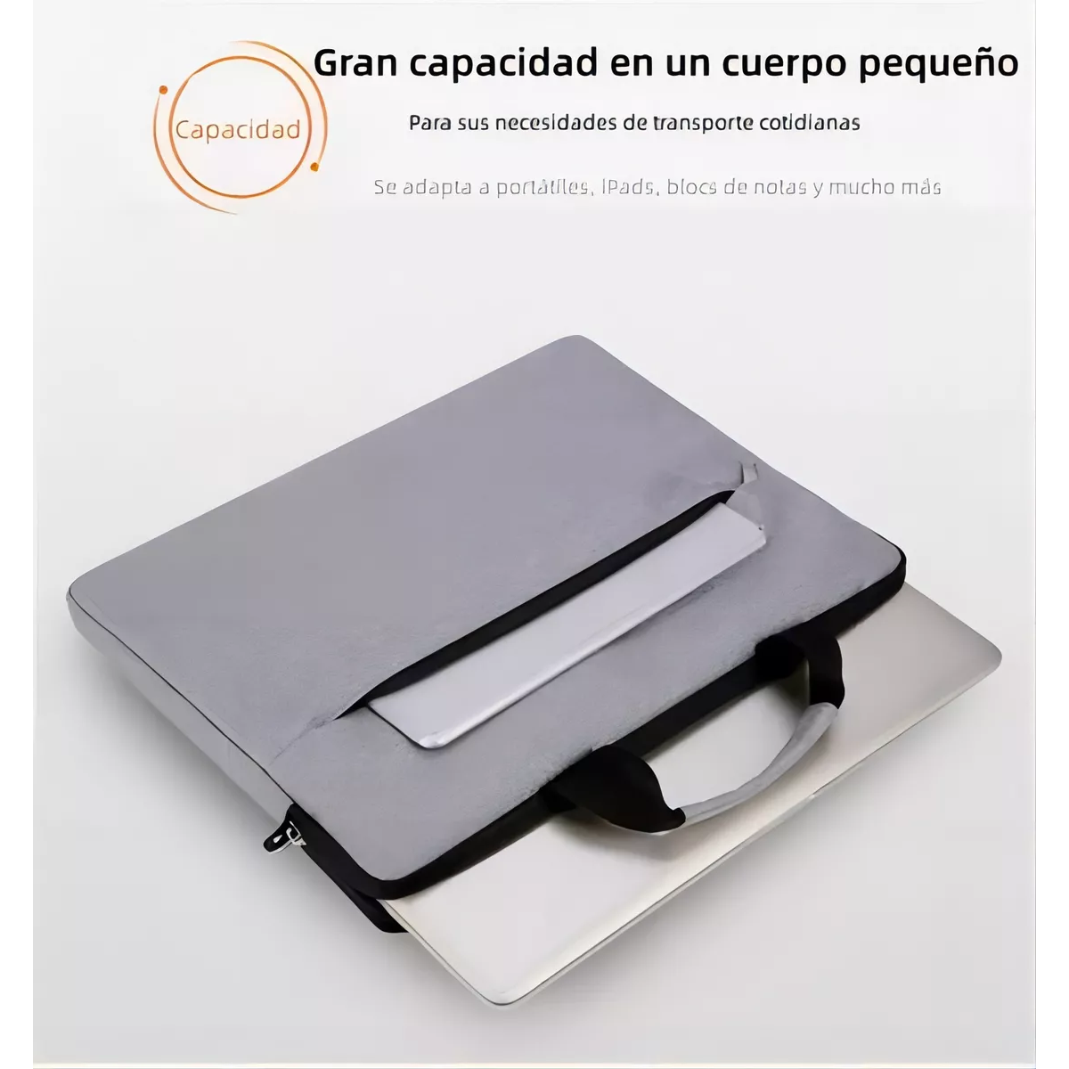 Funda De Laptop 15.6 In Portátil E Impermeable Contra Golpes Gris