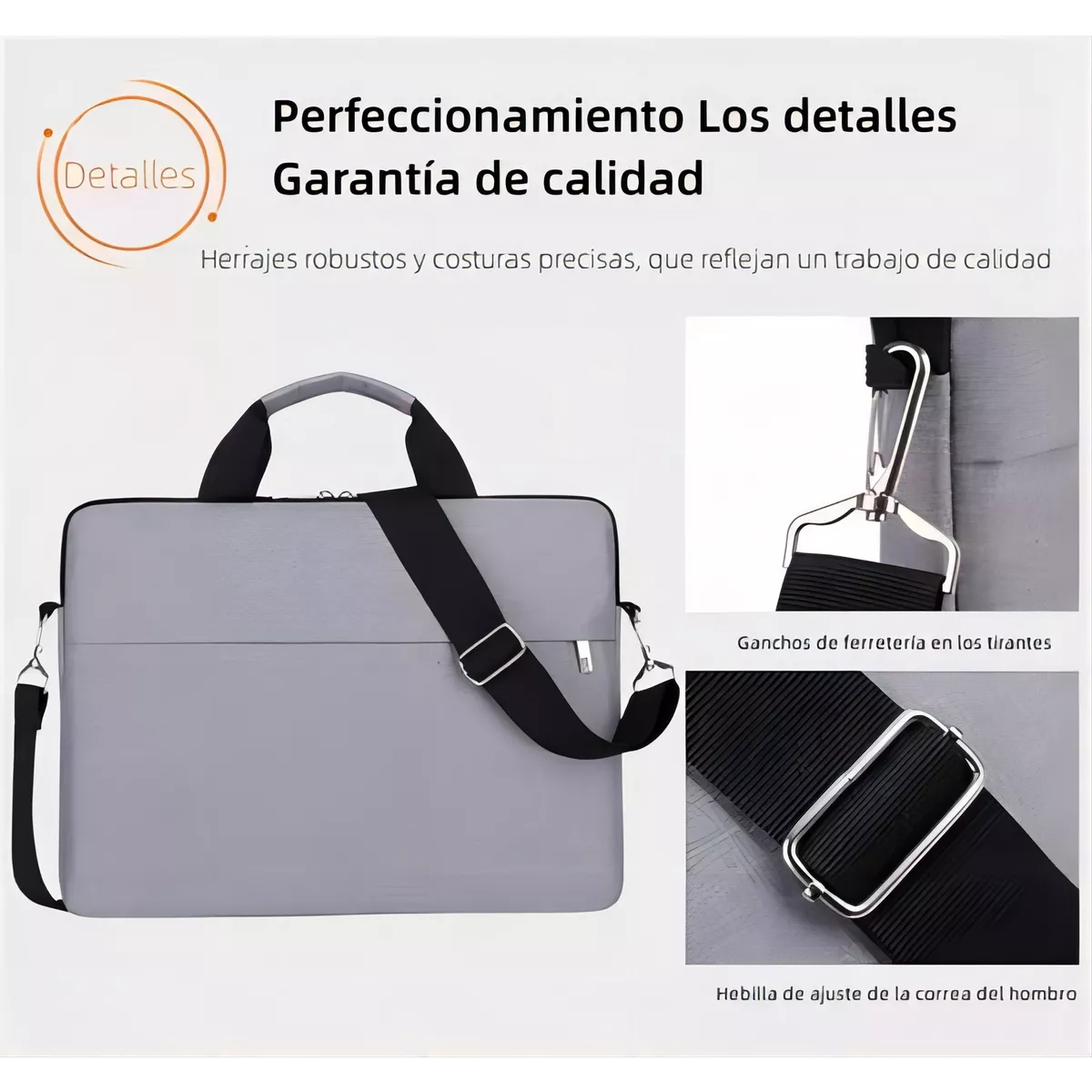 Funda De Laptop 15.6 In Portátil E Impermeable Contra Golpes Gris
