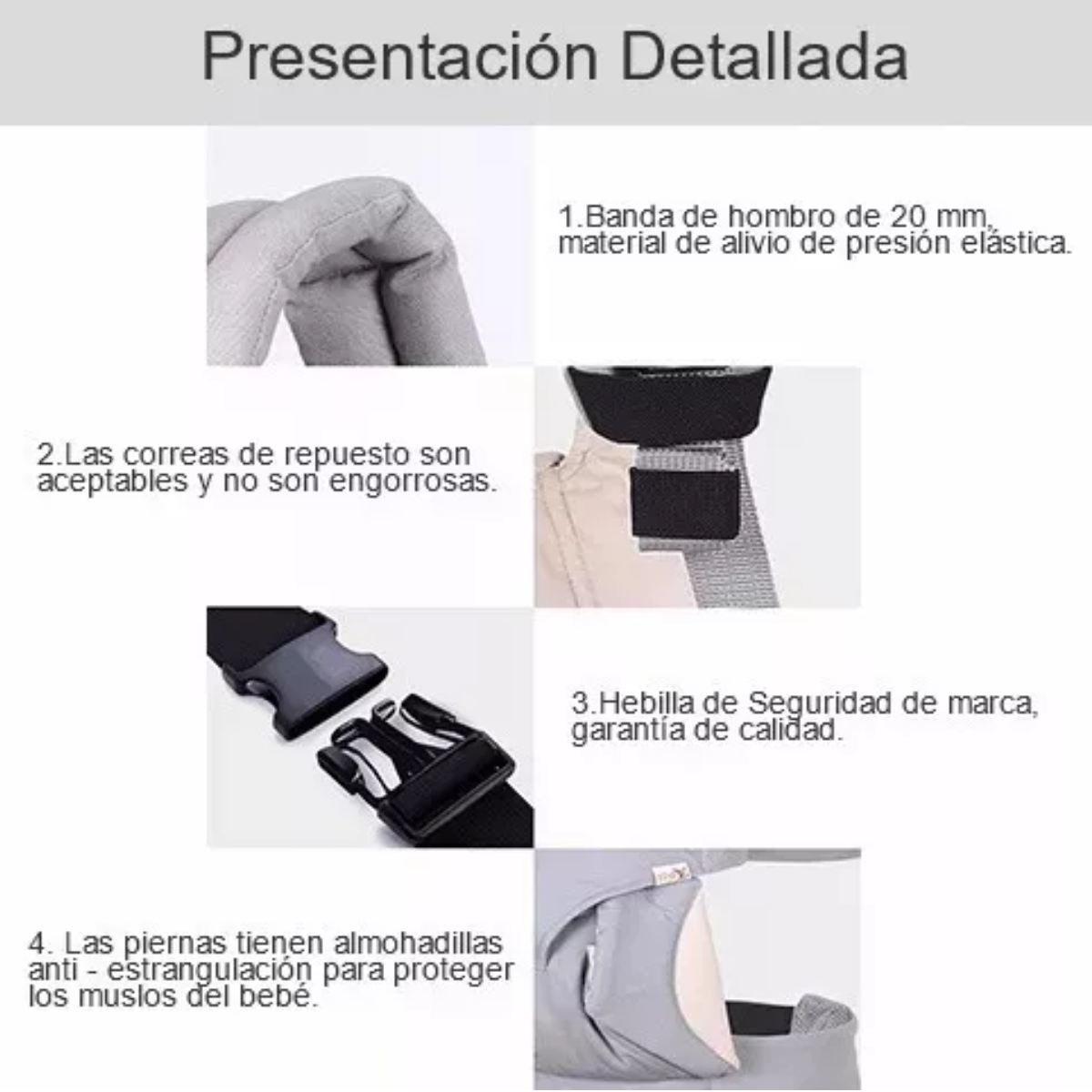 Mochila Cangurera Para Bebé Ergonómica Asiento De 3-48 Meses Azul marino
