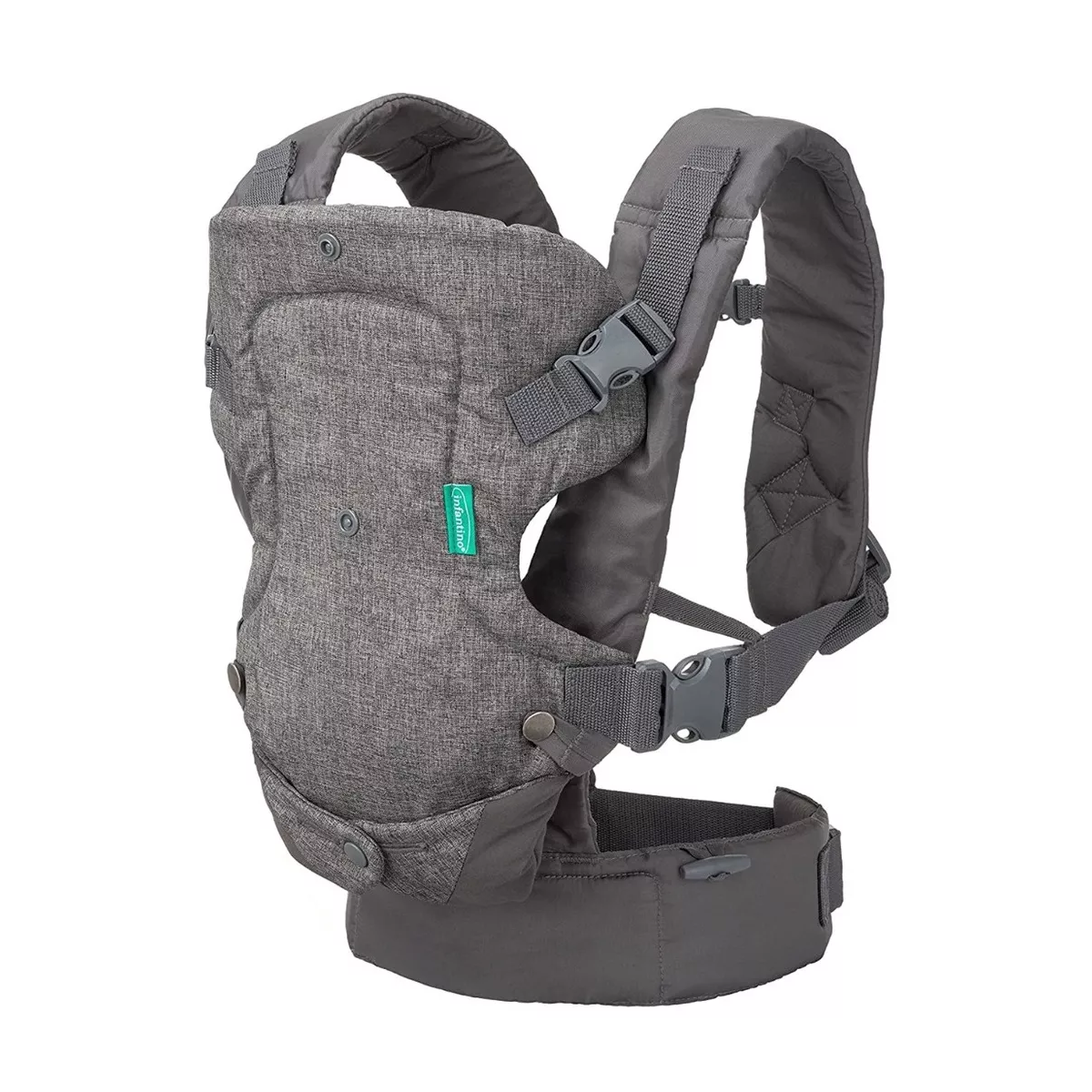 Mochila Cangurera Para Bebé Ergonómica, 4 Formas De Porteo,Gris