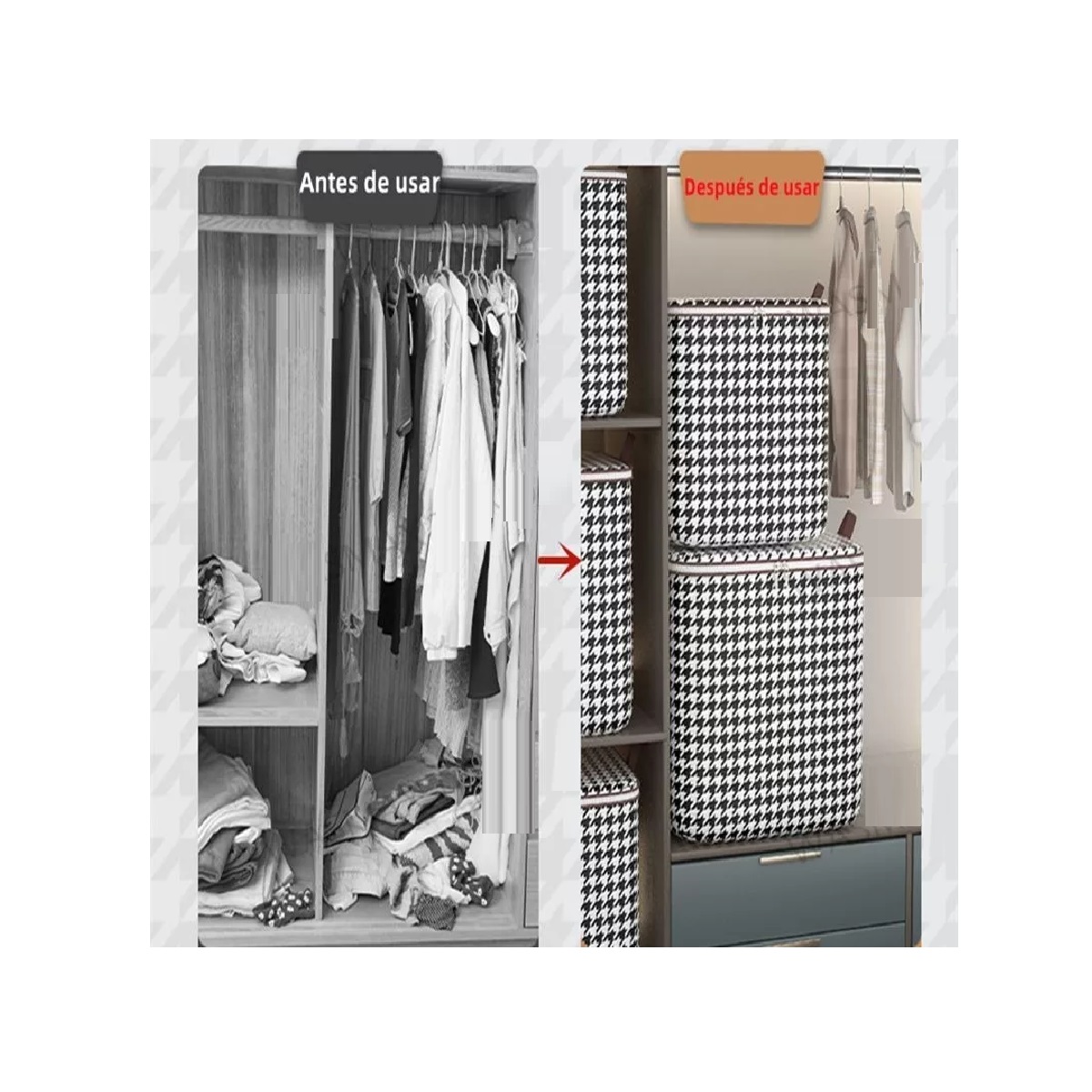 6 Pcs Bolsas Almacenamiento Guardar Cajas Para Ropa Edredone