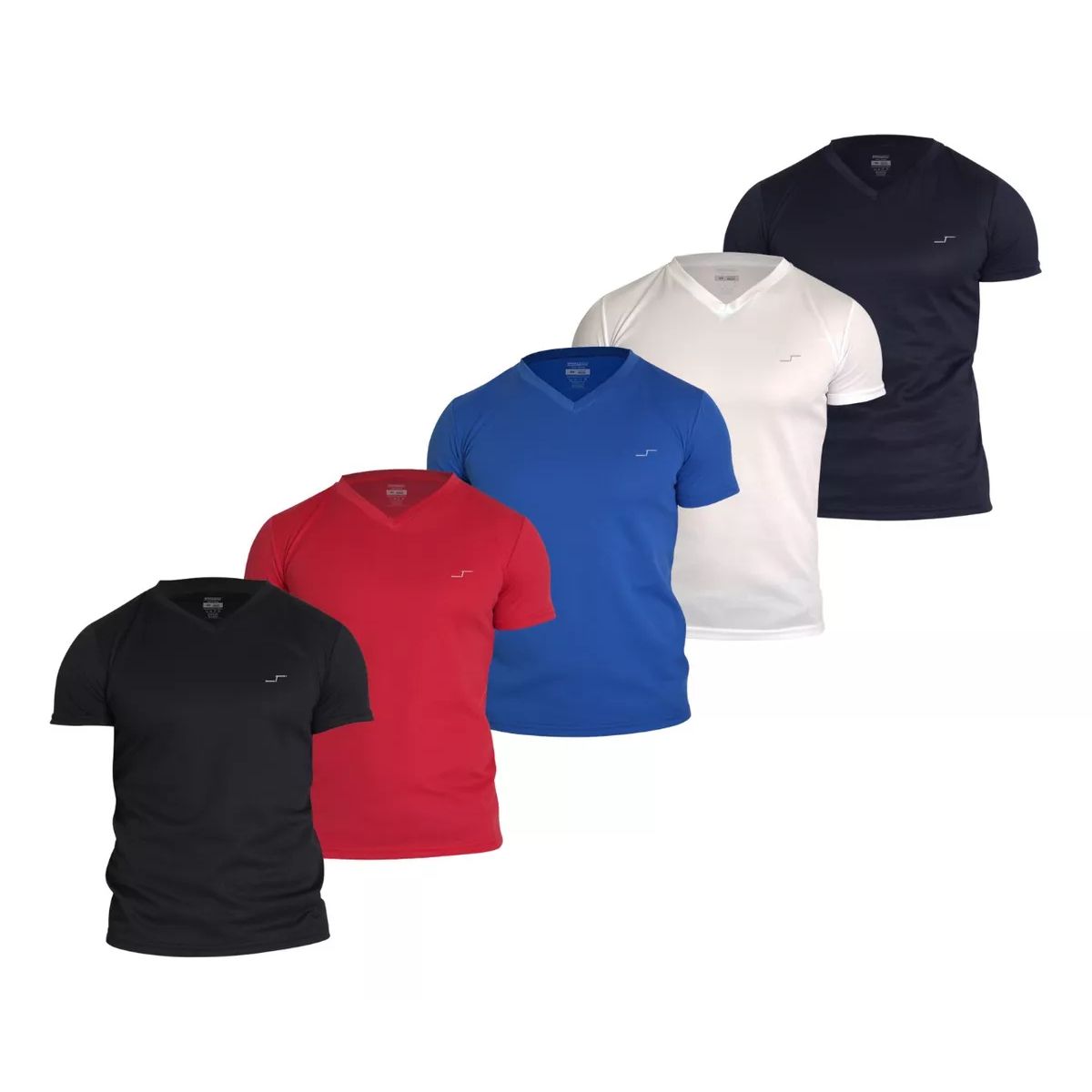 Paquete De 5 Playeras Deportivas Cuello V Para Hombre CHB Chili Beans Clothing Co. 