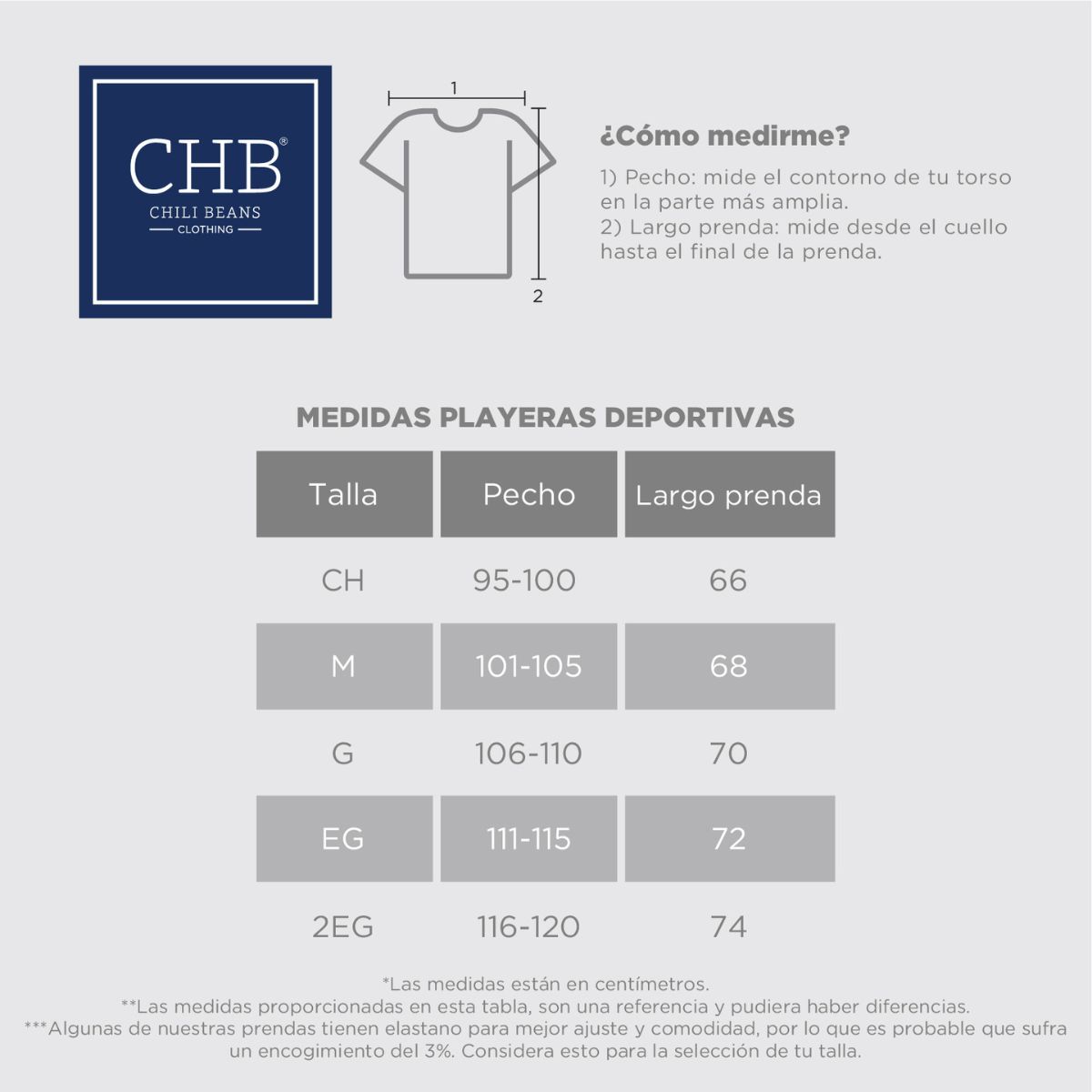 Paquete De 5 Playeras Deportivas Cuello V Para Hombre CHB Chili Beans Clothing Co. 