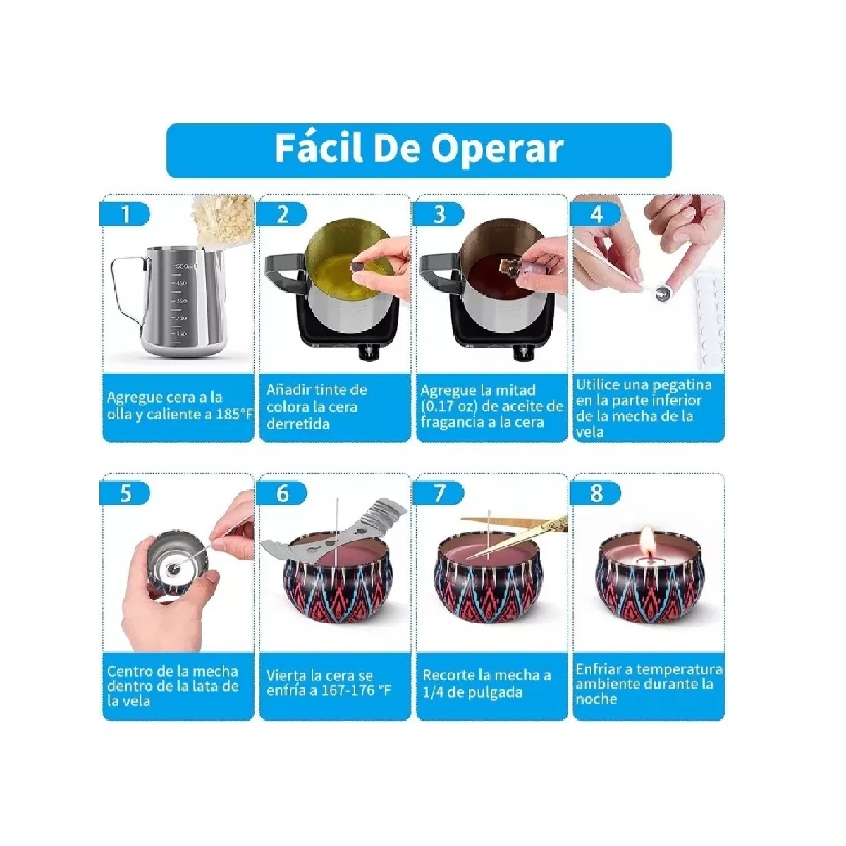 Kit De Fabricación De Velas Aromáticas De Bricolaje