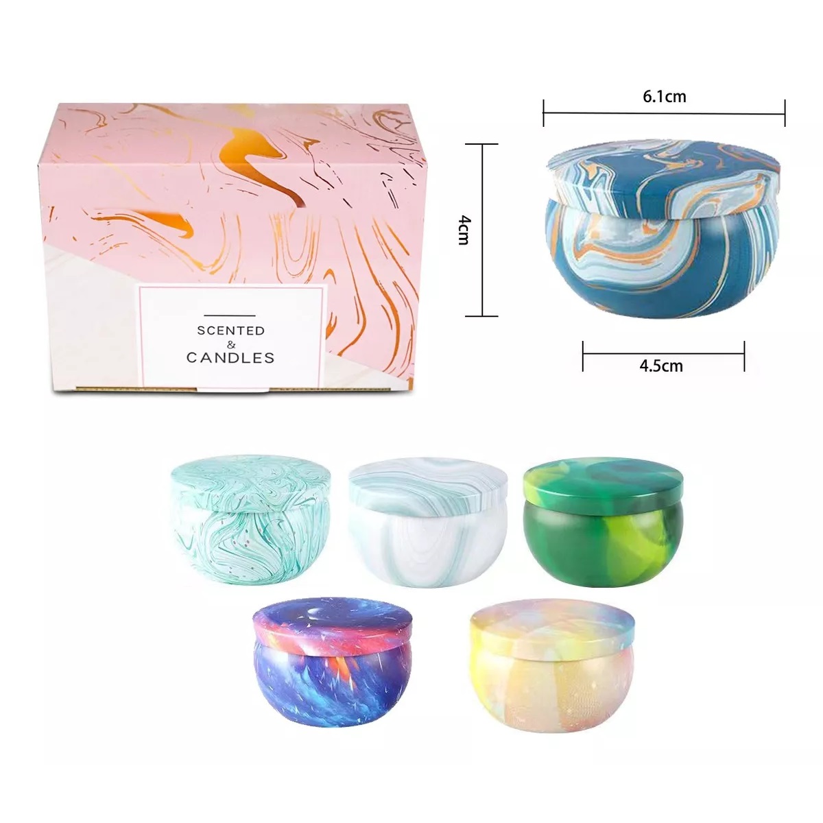 Set De 12 Piezas Velas Aromáticas De Cera