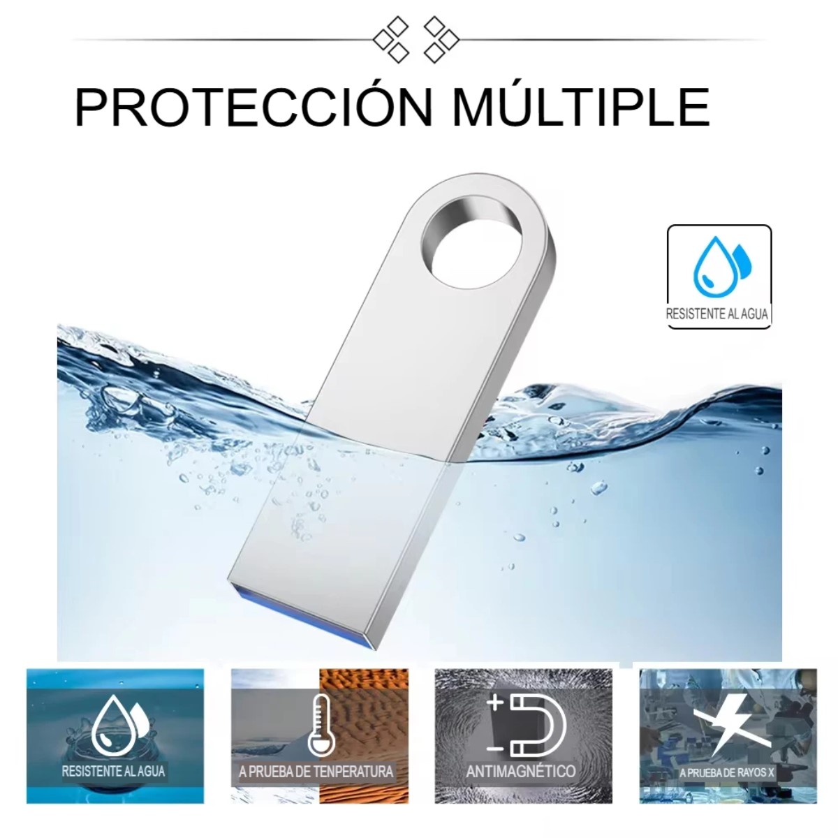 Memoria Unidad Flash USB 3,0 de alta velocidad Pendrive negro de 2TB portátil SSD metálica gamer