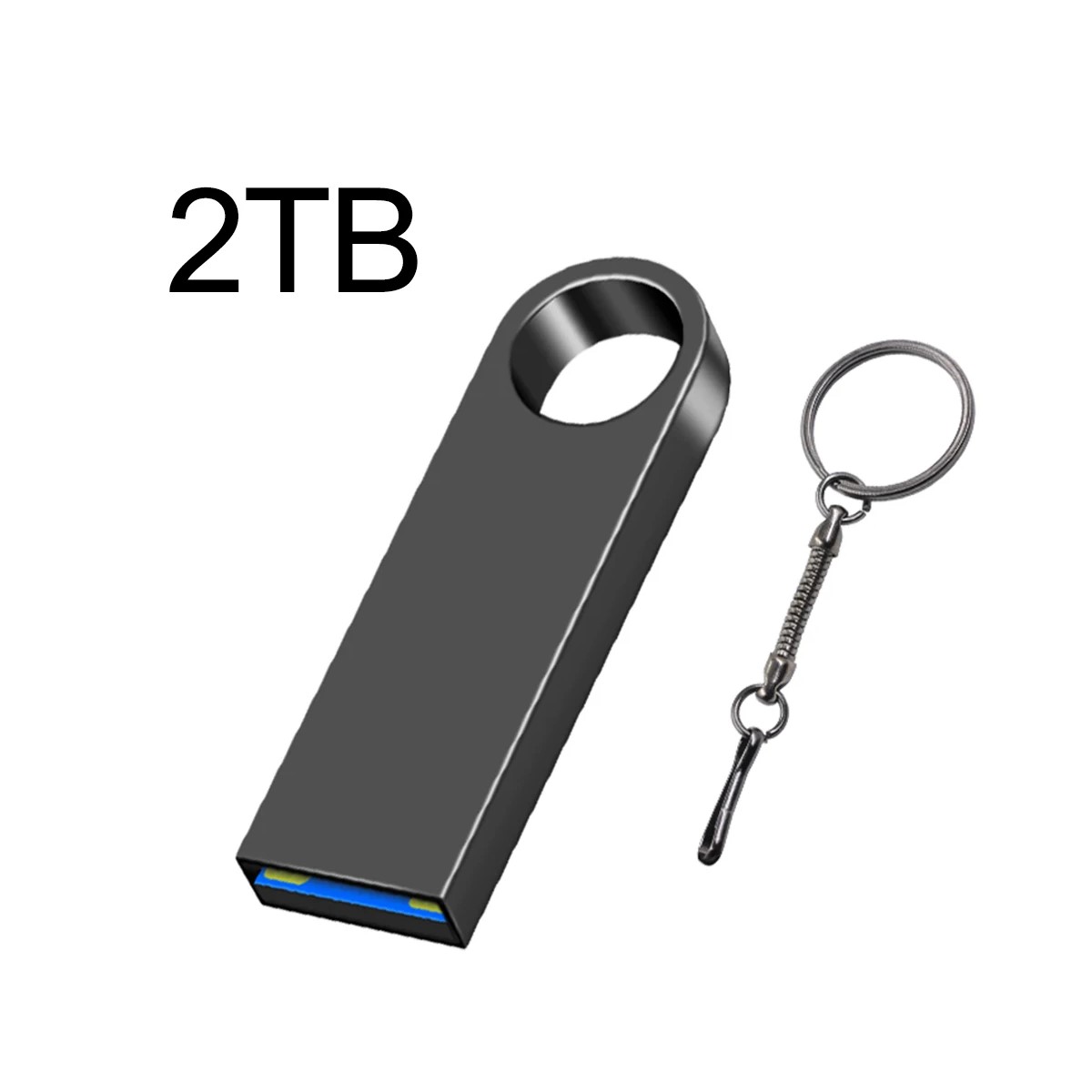 Memoria Unidad Flash USB 3,0 de alta velocidad Pendrive negro de 2TB portátil SSD metálica gamer