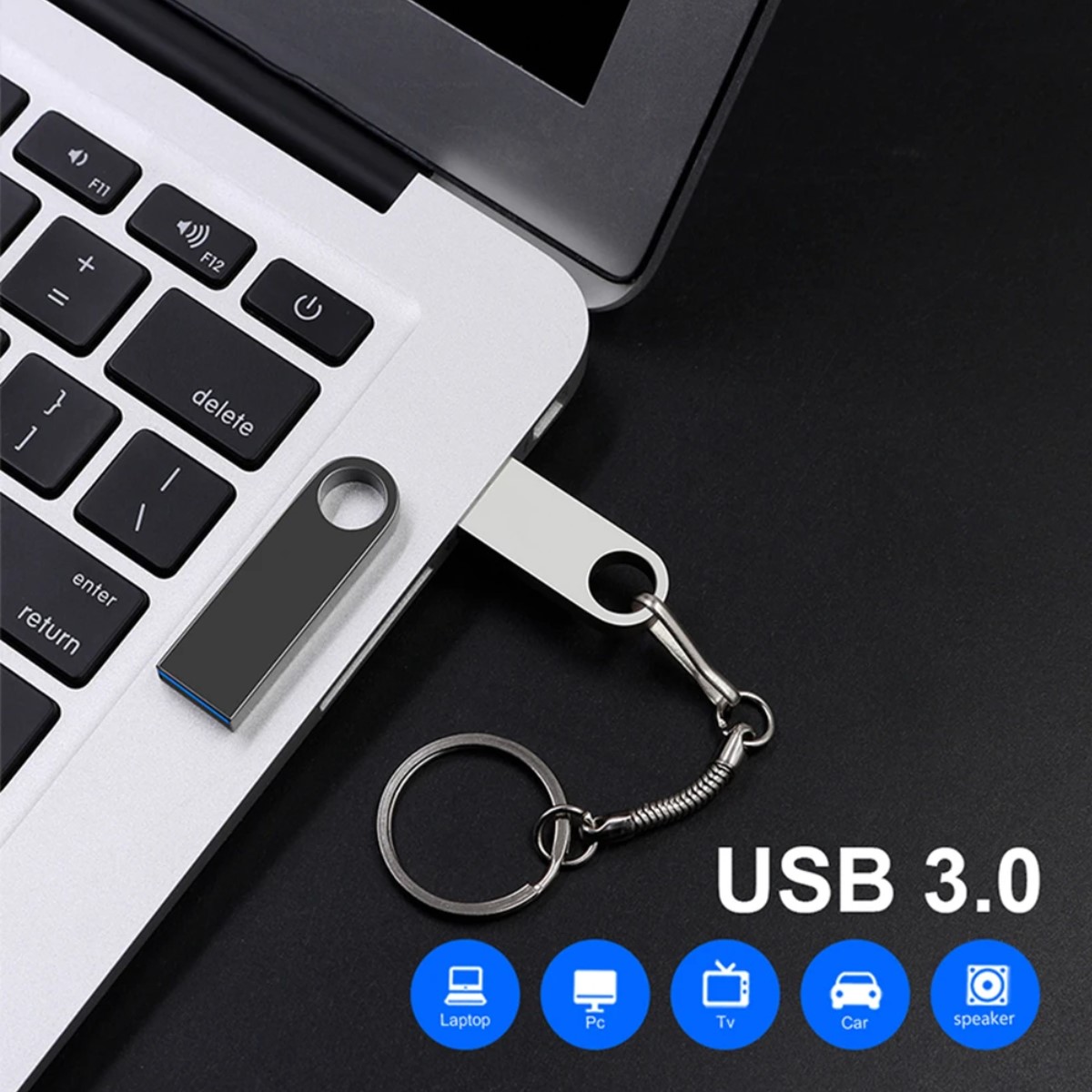 Memoria Unidad Flash USB 3,0 de alta velocidad Pendrive negro de 2TB portátil SSD metálica gamer
