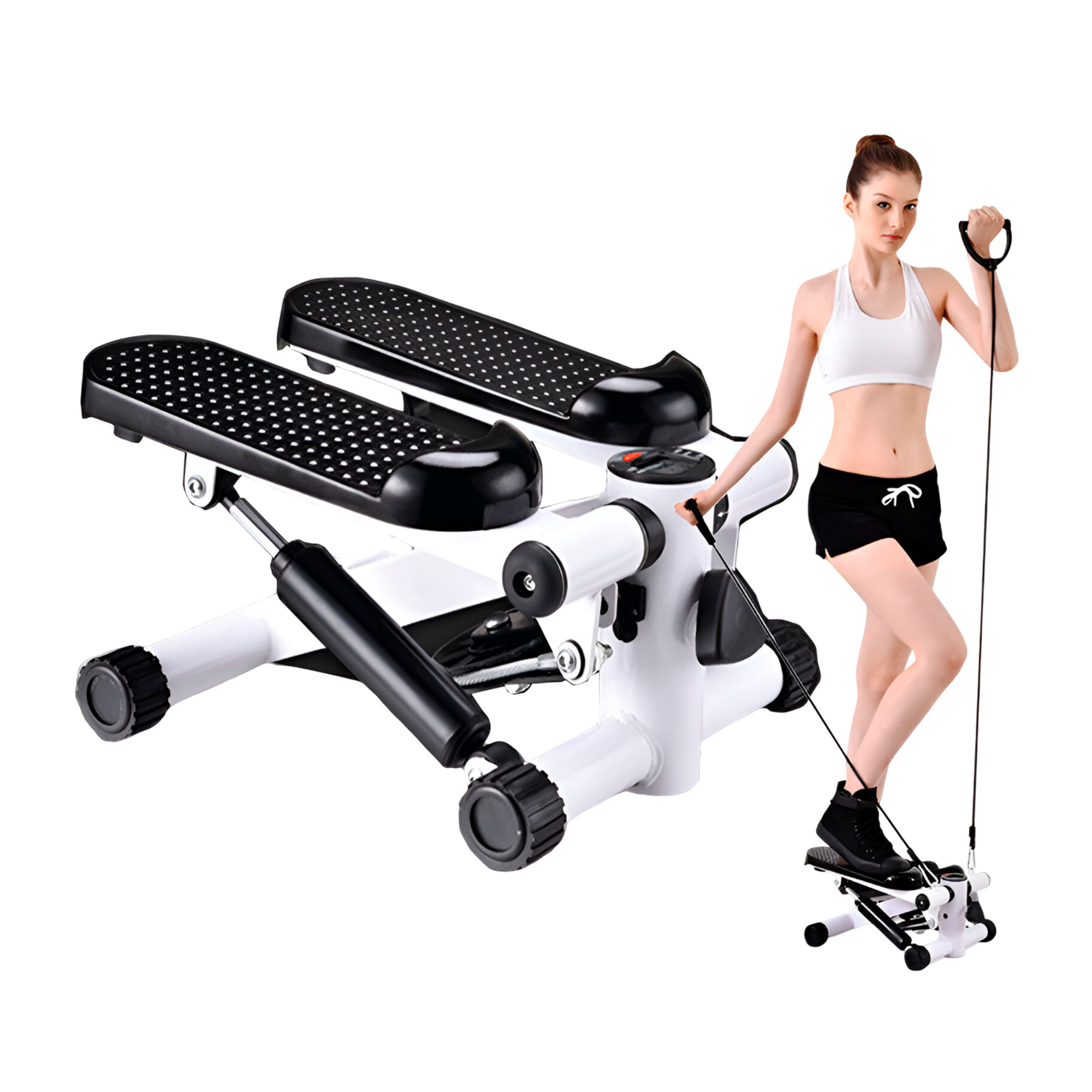  Escaladora Elíptica para Ejercicio en Casa con Bandas Removibles Bluelander 