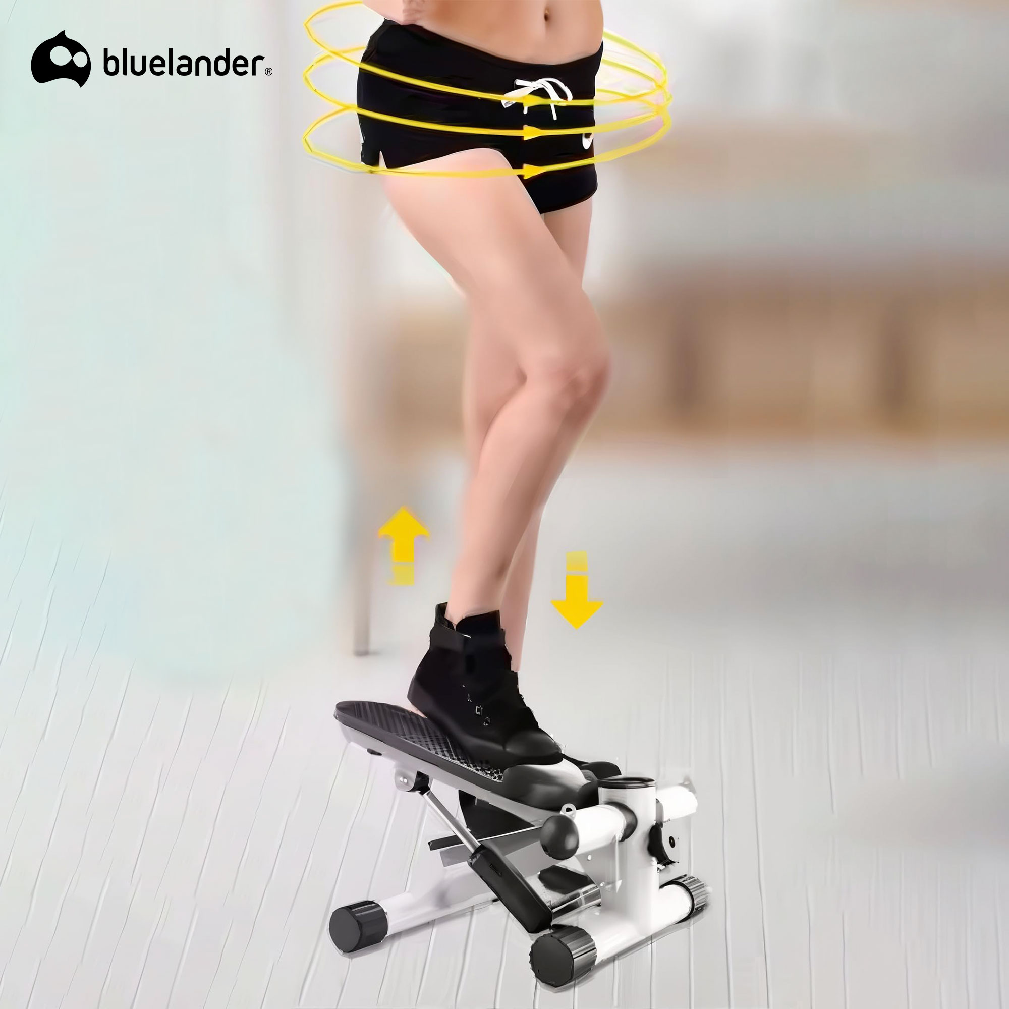  Escaladora Elíptica para Ejercicio en Casa con Bandas Removibles Bluelander 