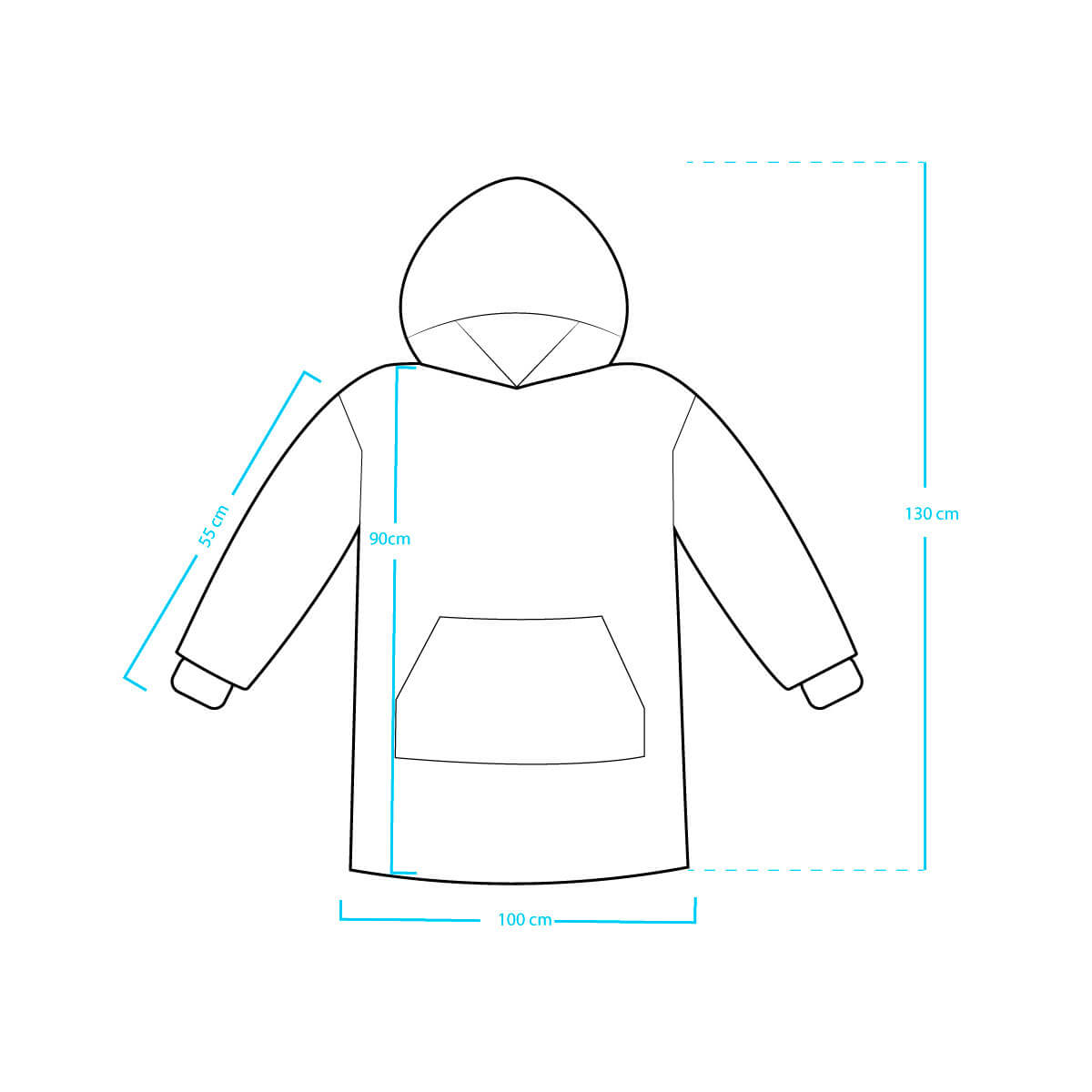 Sudadera Cobija Oversize con Capucha Adulto Unisex, Crema