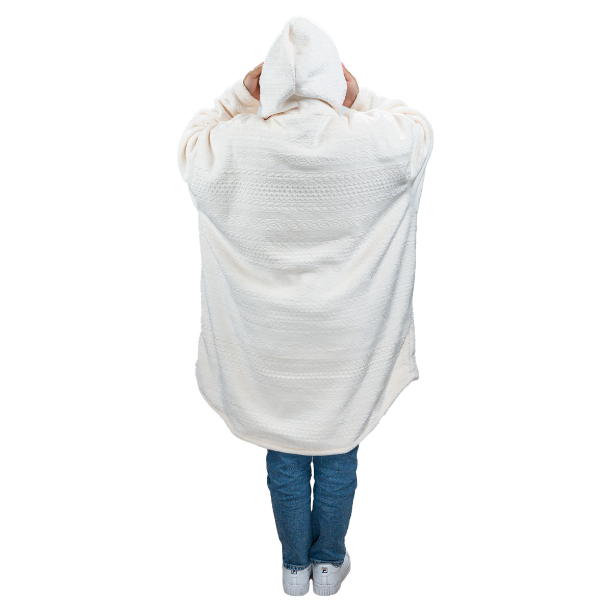 Sudadera Cobija Oversize con Capucha Adulto Unisex, Crema