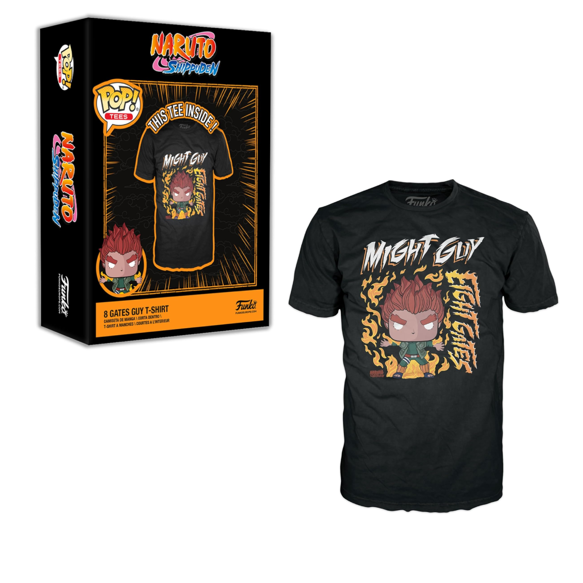 Funko Boxed Tee: Naruto - Guy 8 Puertas Playera Mediana