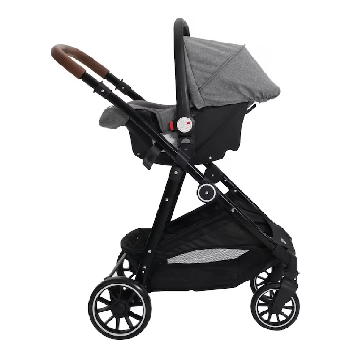 Carriola 4 en 1 Aria Gris Lifestyle Sistema de Viaje Negro