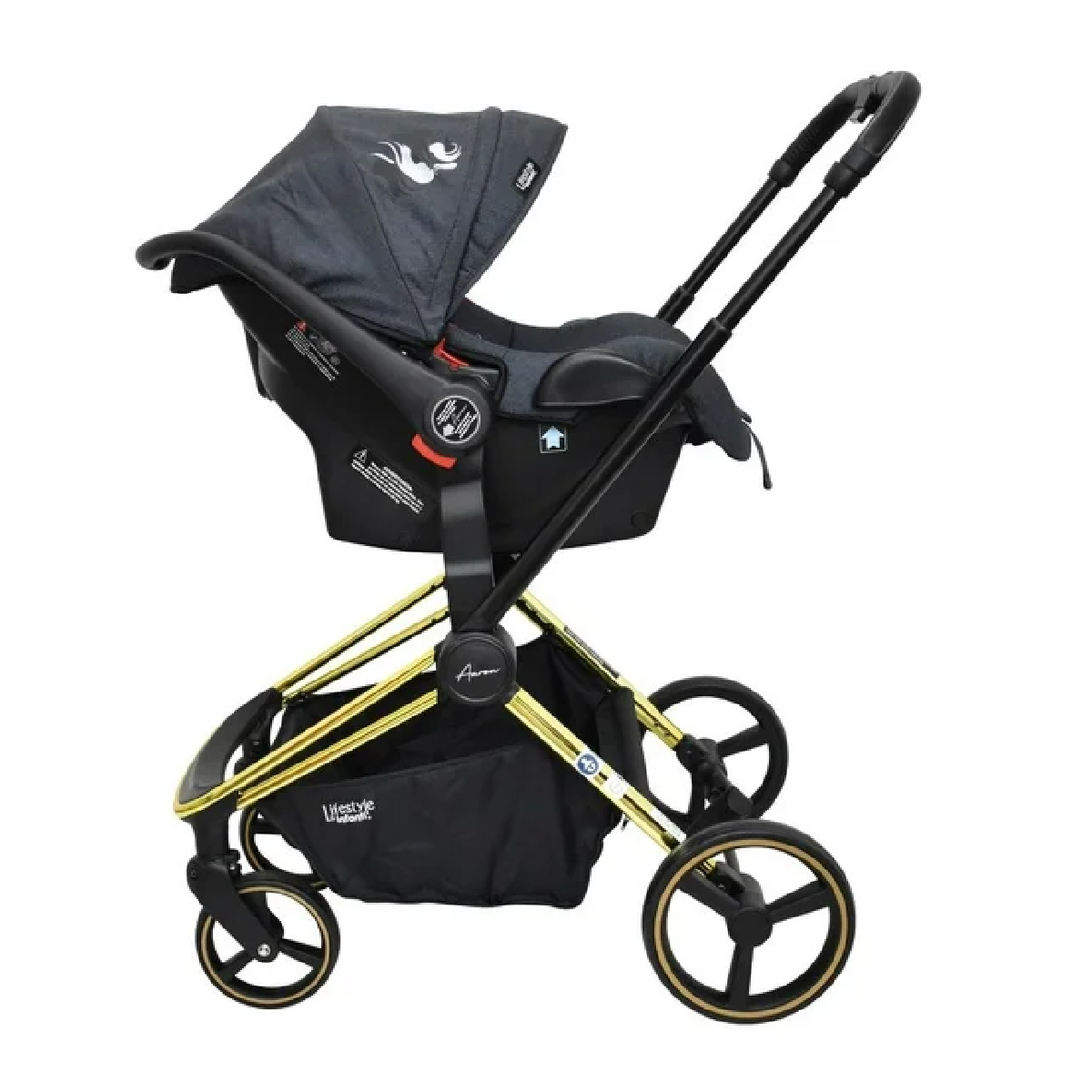 Carriola Para Bebé Sistema De Viaje Aaron Gris Lifestyle By Infanti