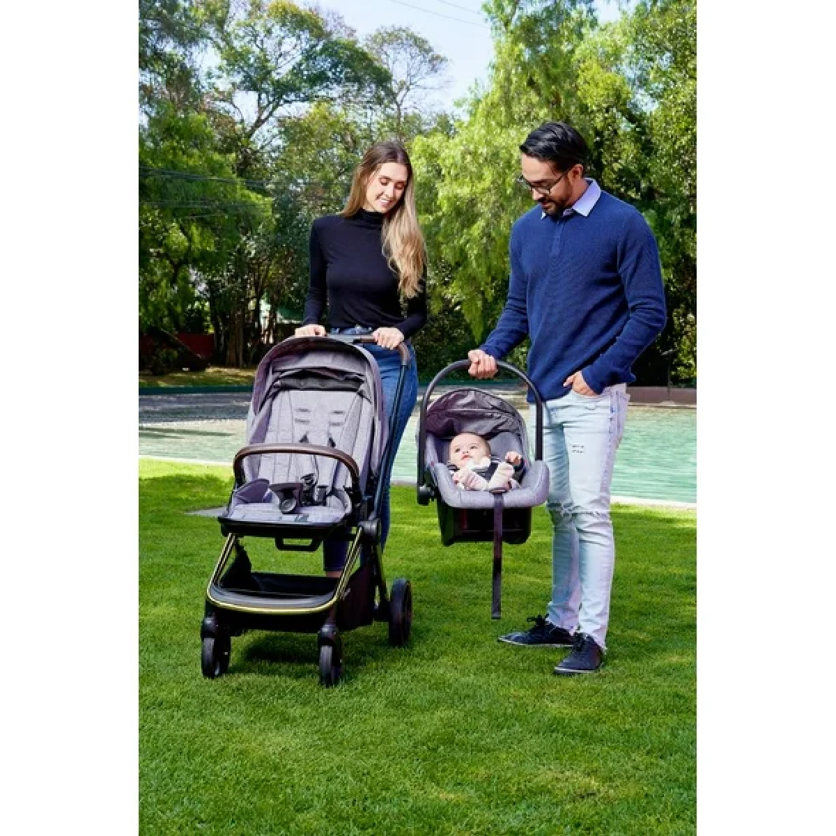 Carriola Para Bebé Sistema De Viaje Aaron Gris Lifestyle By Infanti