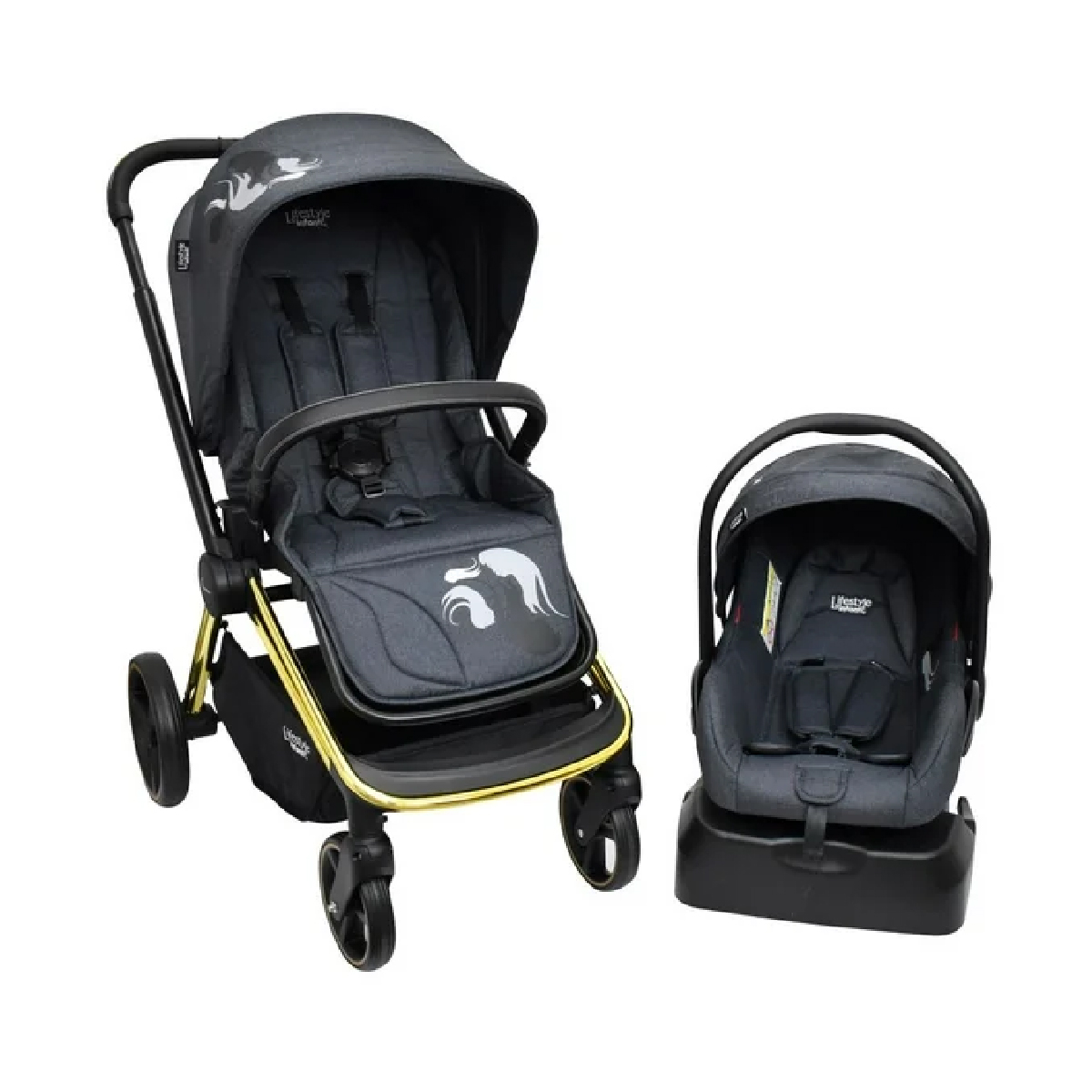 Carriola Para Bebé Sistema De Viaje Aaron Gris Lifestyle By Infanti