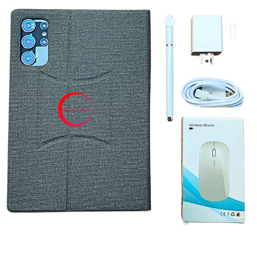 Tablet 2 en 1 Bossney B022 - 8GB RAM, 512GB + Teclado, Mouse y Funda Protectora