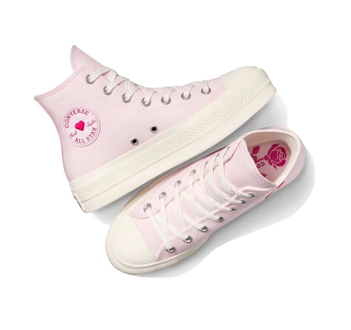 Tenis Converse San Valentin de Plataforma de Lona para Mujer Original A13652C