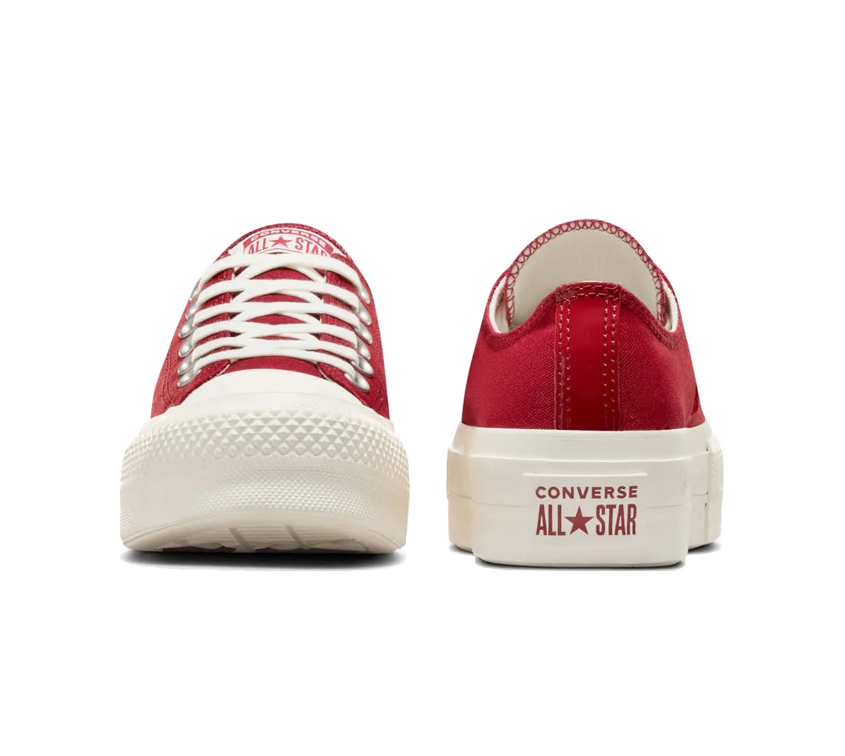 Tenis Converse San Valentin de Plataforma Lift Rojos en Choclo de Lona para Mujer A13653C