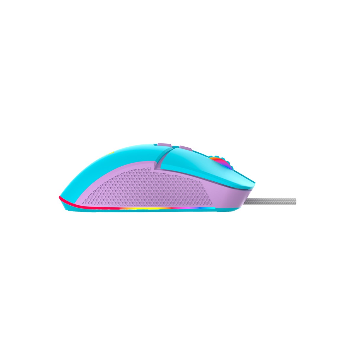 Mouse Gamer Ocelot Gaming Óptico Candy Blue Alámbrico USB