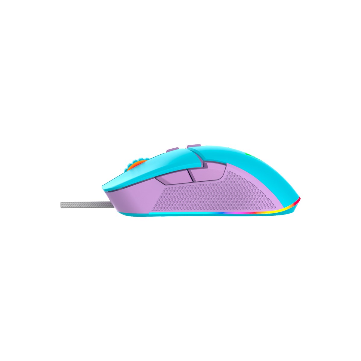 Mouse Gamer Ocelot Gaming Óptico Candy Blue Alámbrico USB