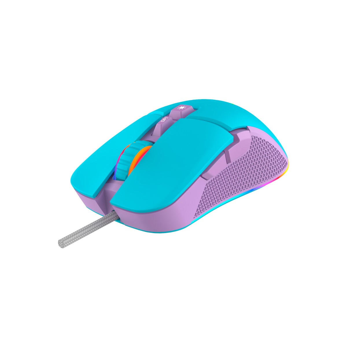 Mouse Gamer Ocelot Gaming Óptico Candy Blue Alámbrico USB