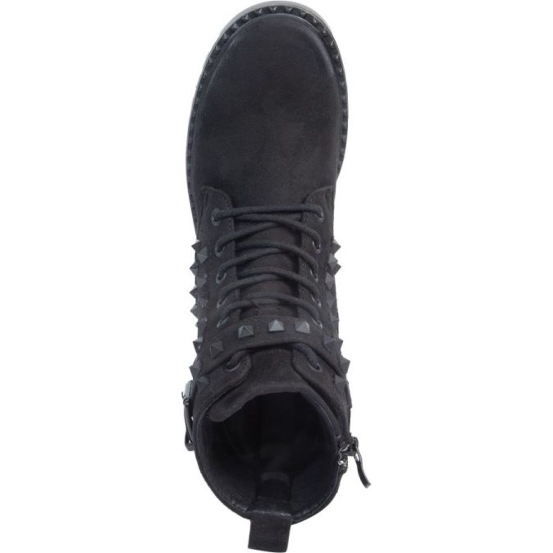 Botas para mujer, estilo militar , con acabado ante y estoperoles, suela antiderrapante, color negro, marca Goodyear, mod. 1141450