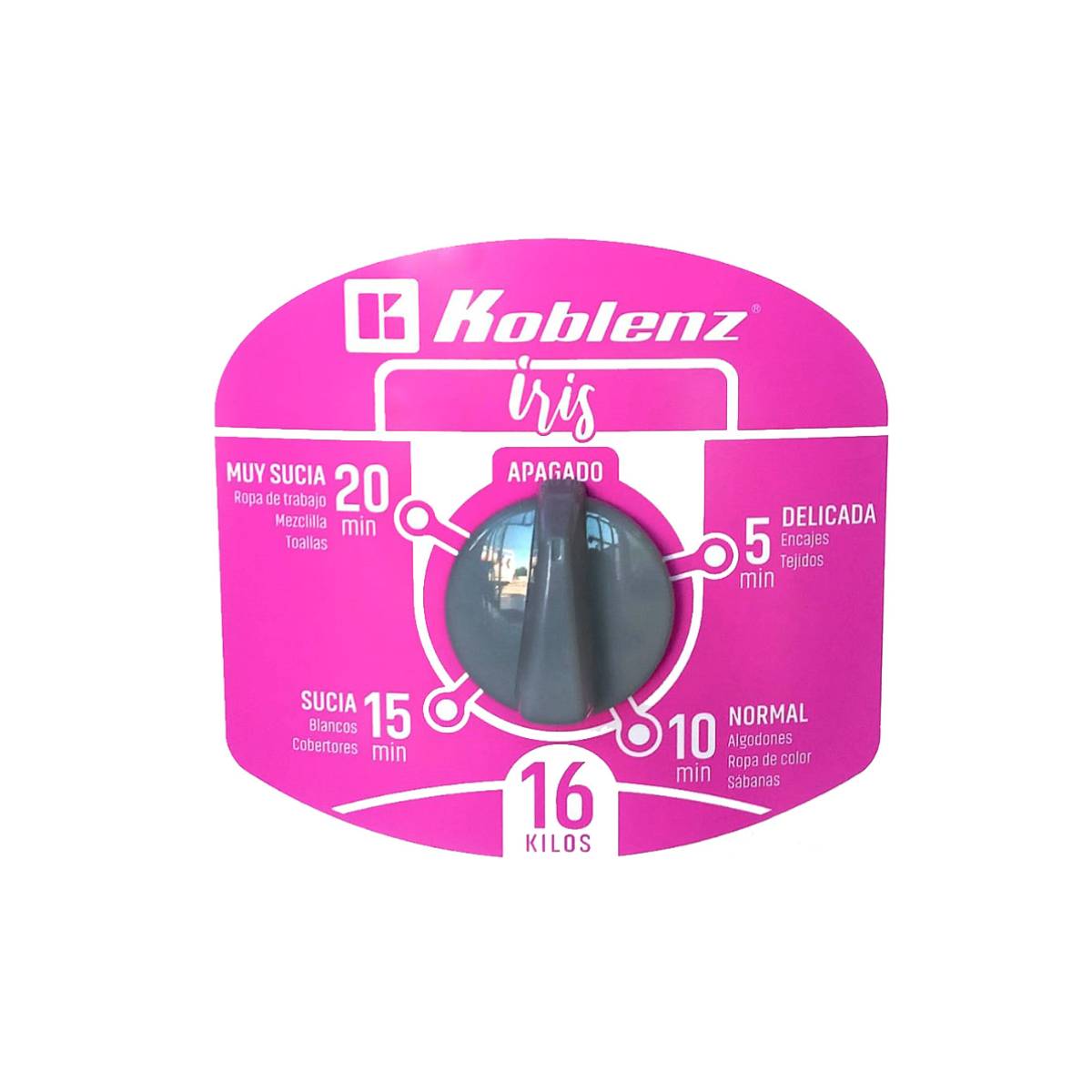 Lavadora Manual 16Kg Koblenz Iris Negro/Bco LRK-16I​