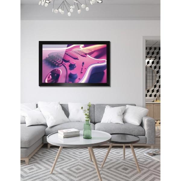 Cuadro Decorativo Diseño Cable Papel Metálico Textura Brillante 69x49 cm