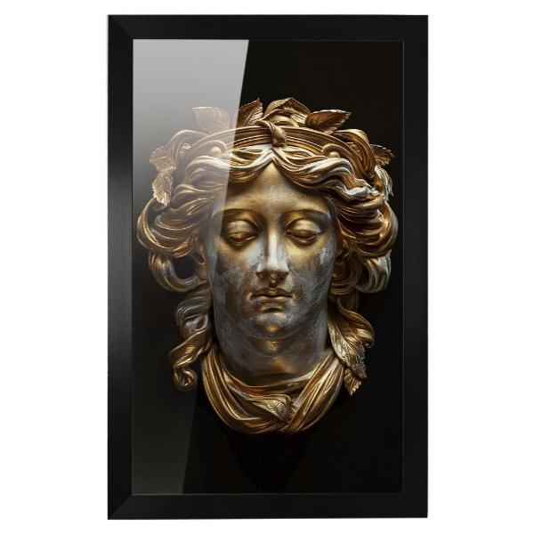 Cuadro Decorativo Diseño Medusa Papel Metálico Textura Brillante 69x49 cm