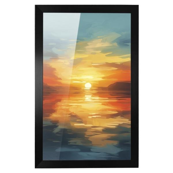 Cuadro Decorativo Diseño Paisaje Papel Metálico Textura Brillante 69x49 cm