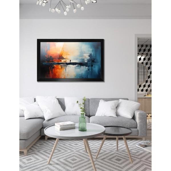 Cuadro Decorativo Diseño Pintura Papel Metálico Textura Brillante 89x59 cm
