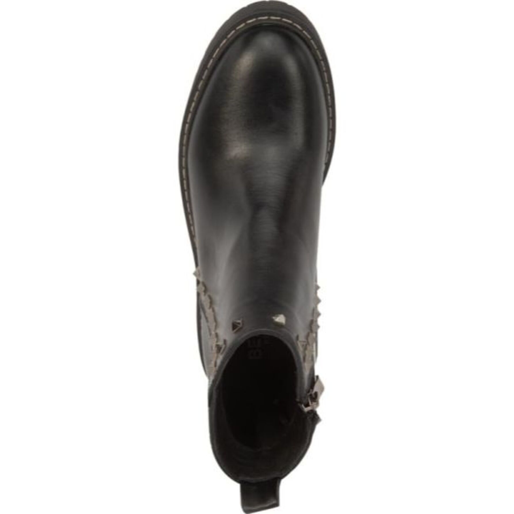 Botas para mujer, con estoperoles y suela antiderrapante, acabado napa, color negro, marca Belinda Peregrin, mod. 1141725