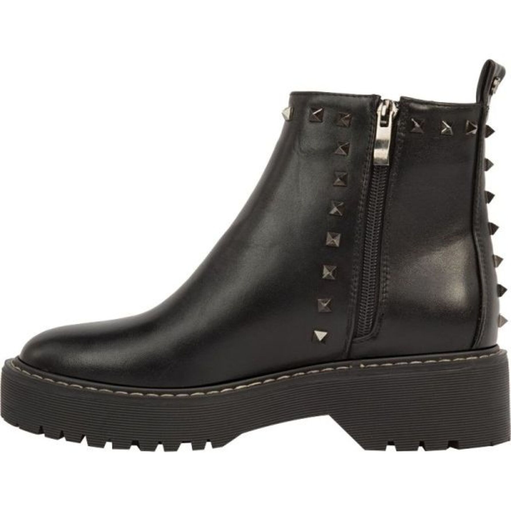 Botas para mujer, con estoperoles y suela antiderrapante, acabado napa, color negro, marca Belinda Peregrin, mod. 1141725