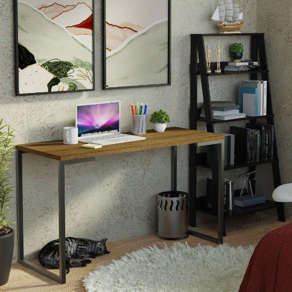 Escritorio Madesa Home Office y Mueble Estante Librero MN