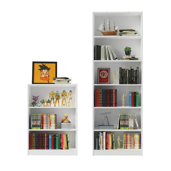 Kit Estante Librero Madesa 6908 y Organizador 6907 Blanco