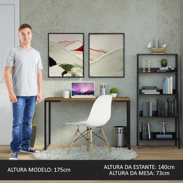 Escritorio Madesa Home Office y Mueble Estante Librero MN