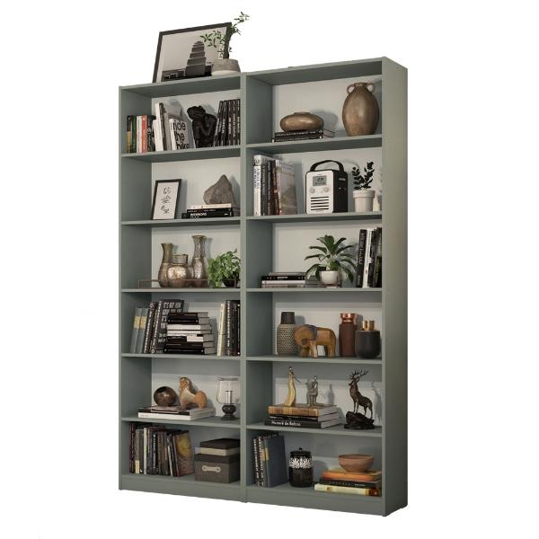 Kit Estante Librero Organizador Madesa 6908 Gris